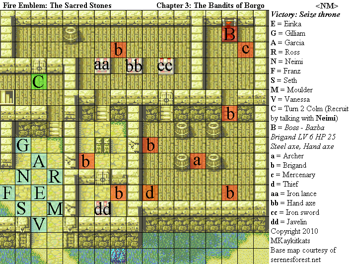 Fire Emblem: The Sacred Stones Chapter 03 Map (PNG). rate this article