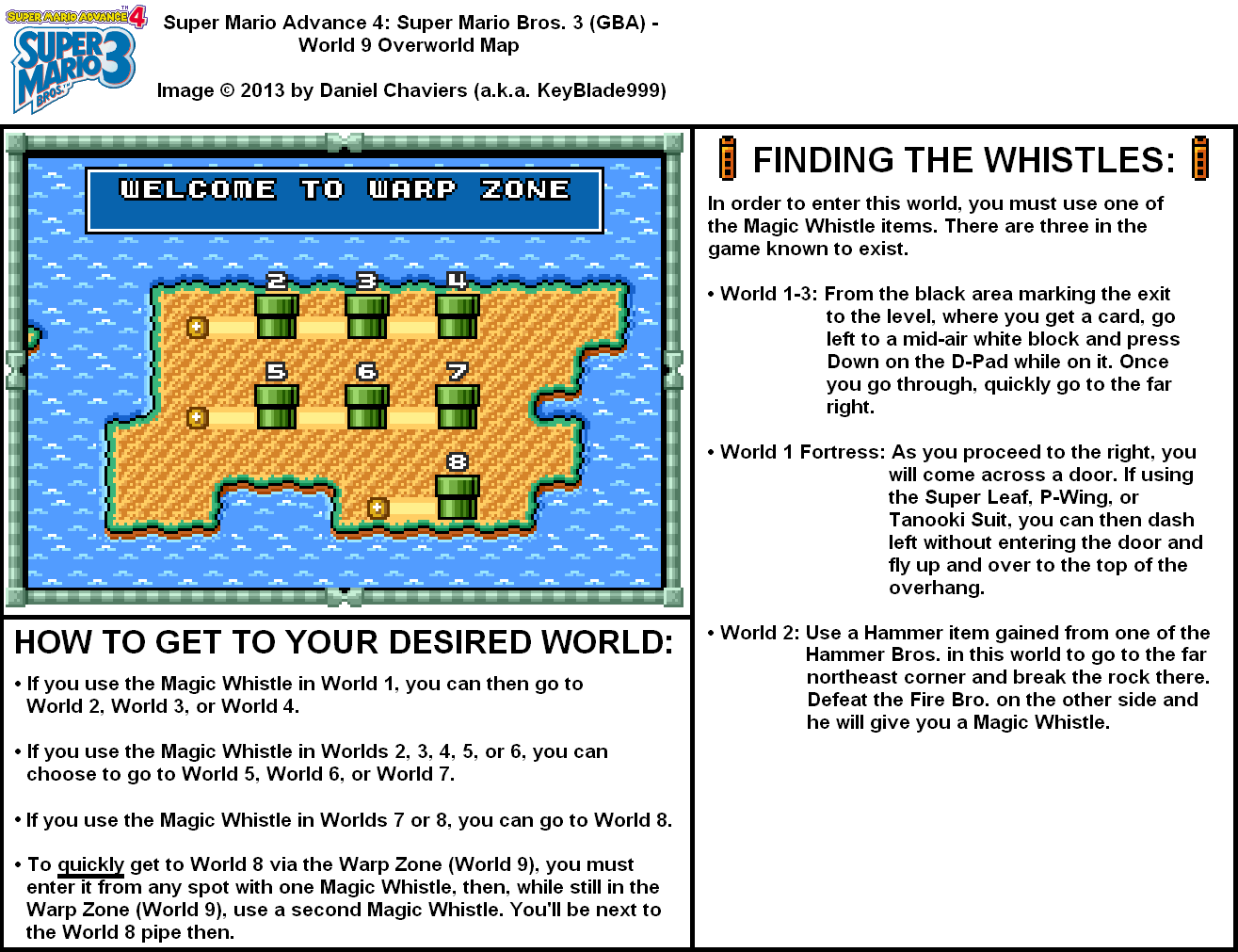 Super Mario Advance 4 Super Mario Bros. 3 World 9 Overworld Map (PNG