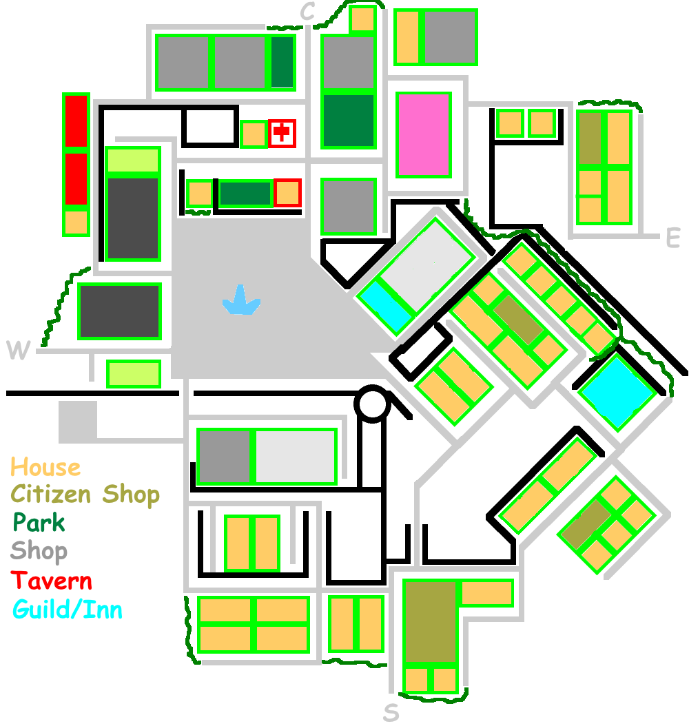 Final Fantasy Crystal Chronicles: My Life as a King Town Map (PNG)