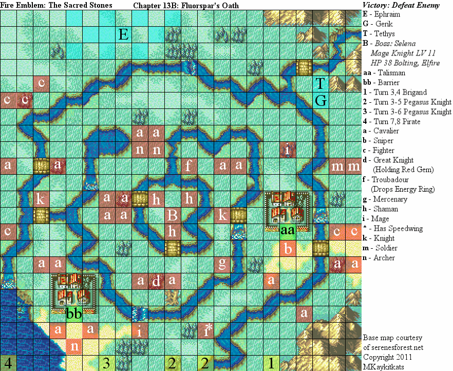 Fire Emblem The Sacred Stones Chapter 13B Map (PNG) Neoseeker