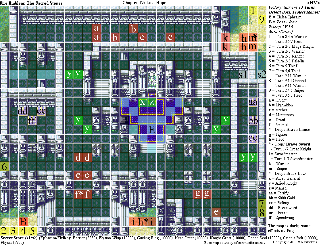 Fire Emblem The Sacred Stones Chapter 19 Map (PNG) Neoseeker