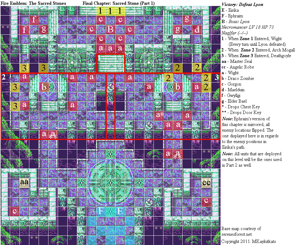 Fire Emblem The Sacred Stones Final Chapter Part 1 Map (A) (PNG