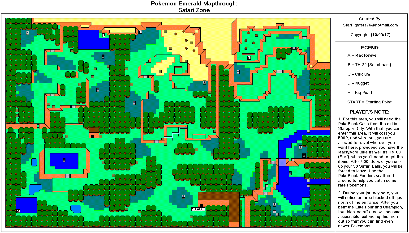 pokemon emerald safari zone areas