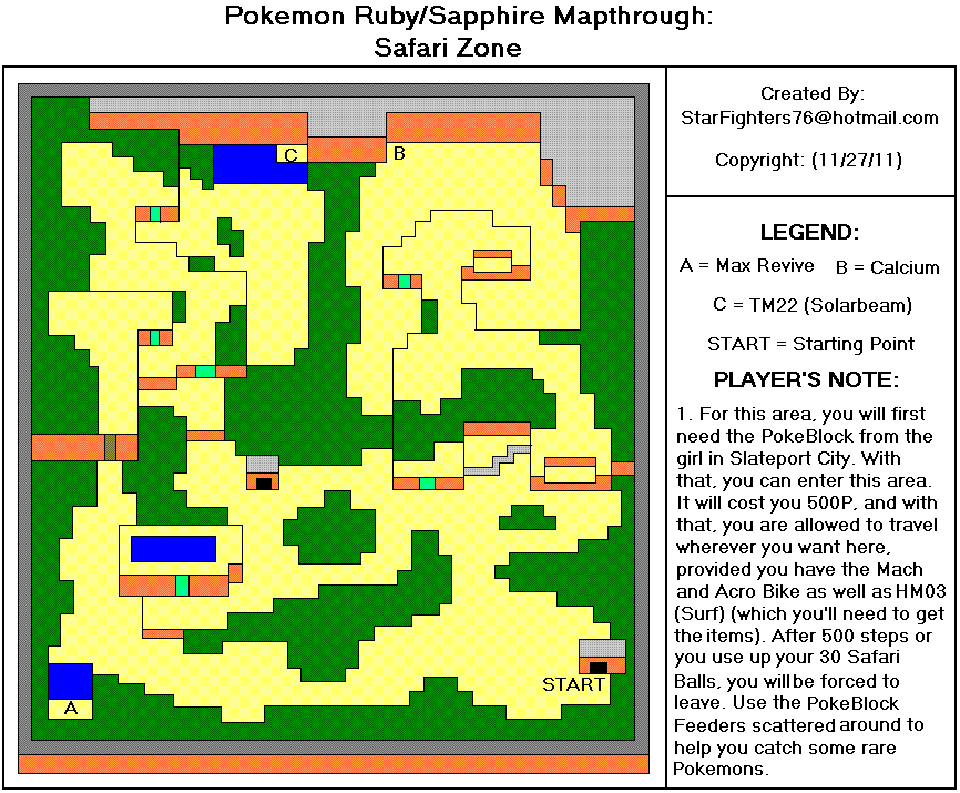 safari zone map ruby