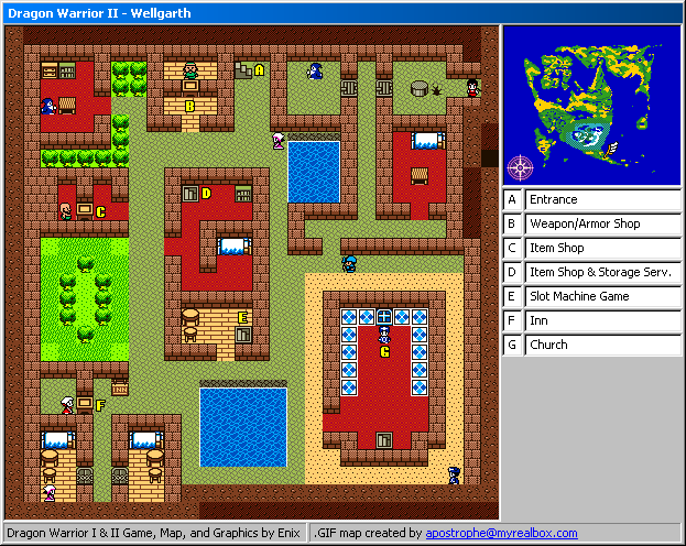 Dungeon Maps Page 1 > Dragon Warrior I GBC > Dragons Den: Dragon