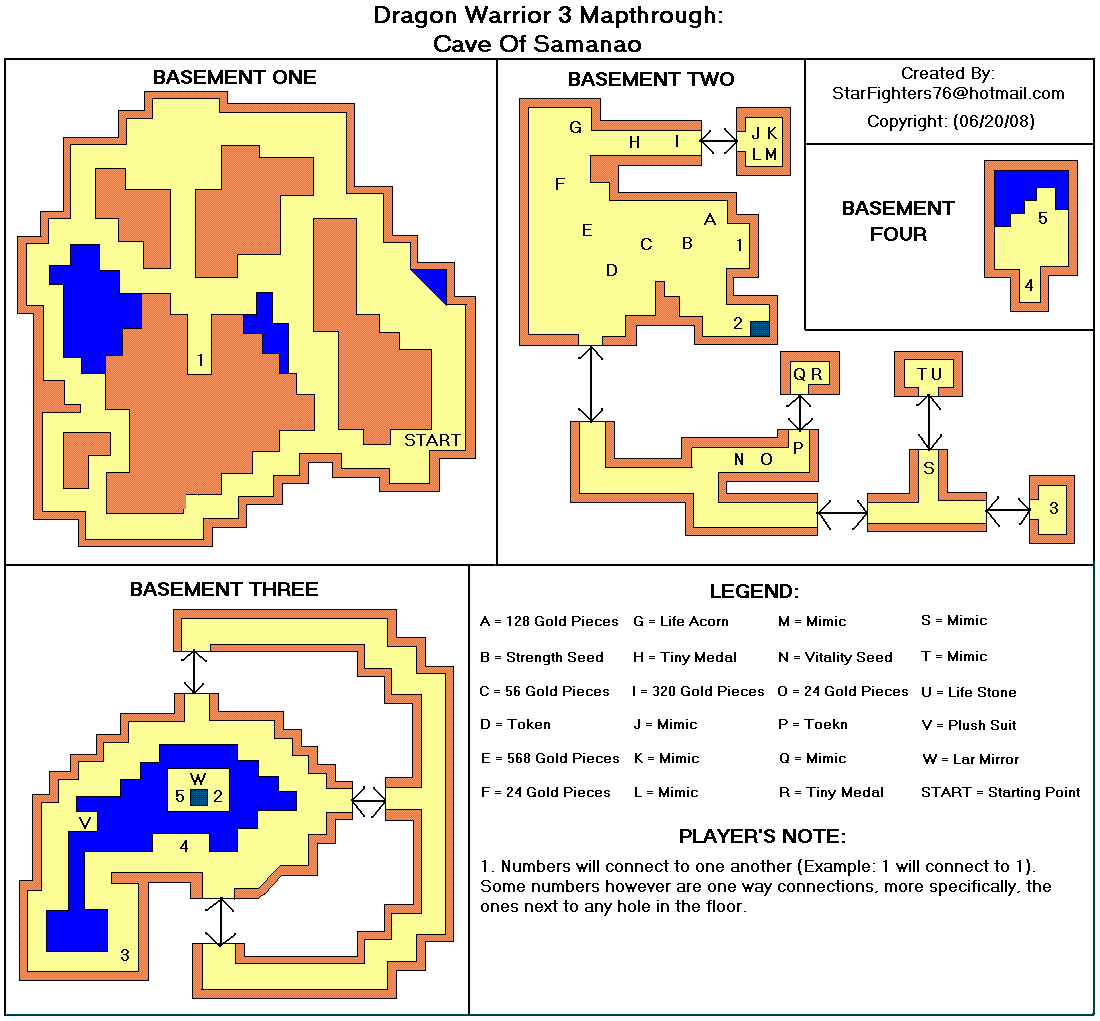 Dragon Warrior III Cave Of Samanao Map (GIF) - StarFighters76 ...